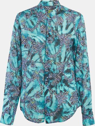 Versace Jeans Blue Gems Print Cotton Shirt