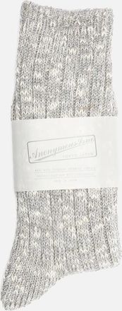 Anonymous Ism Mens Anonymous Ism Lightweight Slub Crew Cotton Mens Grey Socks - Size: 9.5/13/12.5/12/11.5/11/9/16/15.5/15/14.5/14/13.5/10.5/10