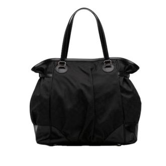 Gucci Pre-owned Tote Bags, female, Black, Size: ONE SIZE Pre-owned Nylon Tote Bag