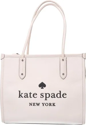 Kate Spade New York White Leather Tote Bag (Pre-Owned)