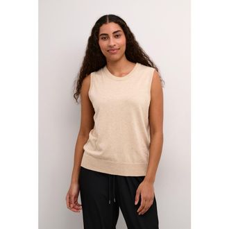 Kaffe KAlizza Round Neck Sleeveless Pullover in Feather Gray Melange at Nordstrom, Size X-Small