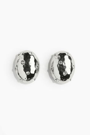 H&M Ohrringe mit Strass - Silberfarben