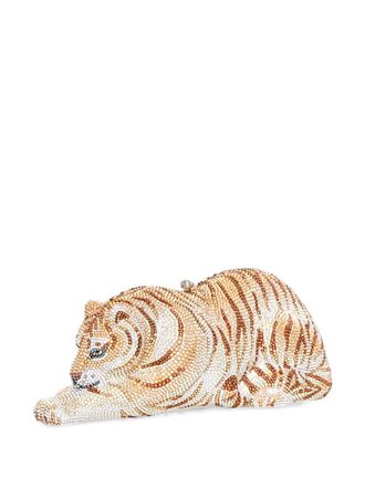 Judith Leiber Wildcat Golden Cub clutch met stras - Goud
