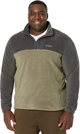 Columbia Steens Mountain Jacket Mens LT Olive Fleece 1/2 Zip Long Sleeve JAX1998