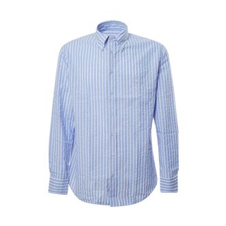 Etro Striped Button-down Shirt - male - Etro - Casual Shirts - Blue - M - Shirts