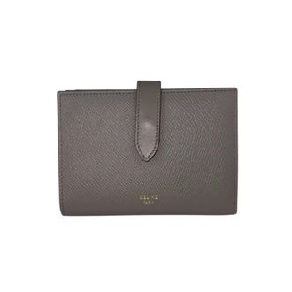 Celine Grayish Leather Wallet (Bi-Fold) (Pre-Owned)