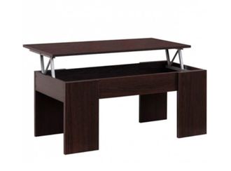 HOGAR 24 Mesa centro elevable wengu&eacute;, 90x50x46/56 cm