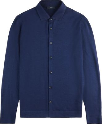 Fay F.16 Sweater - Heren - Vesten - Blauw - XL - Wol - Truien & Vesten