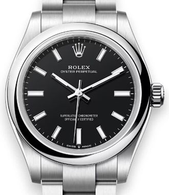 Rolex Oyster Perpetual Automatic Chronometer Black Dial Ladies Watch M277200-0016