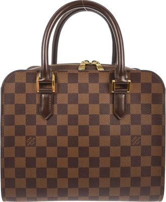 Louis Vuitton Triana Bag Damier Brown Canvas Handbag (Pre-Owned)