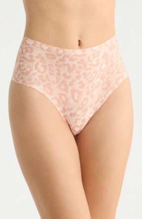 Chantelle Softstretch High Waist Thong in Leo Blush at Nordstrom