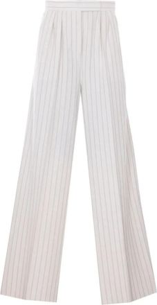 Max Mara White Relaxed Pleated Pant