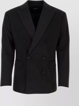 Dsquared2 peak lapel stretch wool blazer