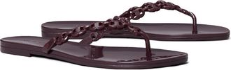 Tory Burch Gemini Link Jelly Flip Flop in Merlot at Nordstrom, Size 11
