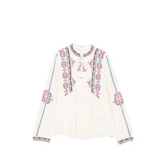 BA&SH Embroidered Tassel Blouse