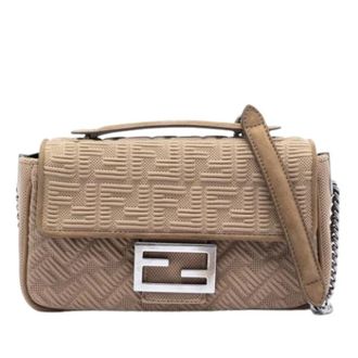 Fendi Pre-owned Nylon Shoulder Bag - Dames - Pre-owned - Beige - Maat: ONE Size Nylon