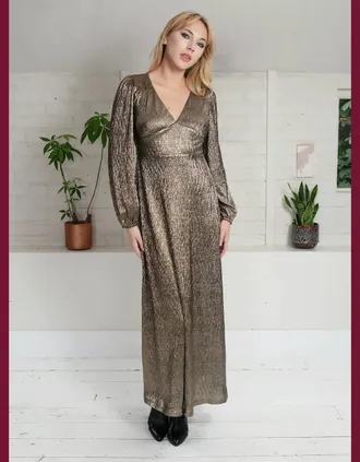 Nooki Design Womens Marina Dress - Gold - Size: 10/8