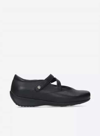 Wolky Womens 350 Passion Shoes In Black Leather Leather