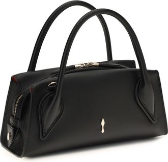 Christian Louboutin Womens Venus Handbag Black Calf Leather Bos Taurus Handbags Hand Bags