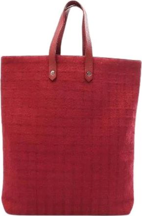 Herm&egrave;s Borsa a mano Pre-owned Amedaba GM in tela e pelle - - Pre-owned - Donna - Rosso - ONE SIZE