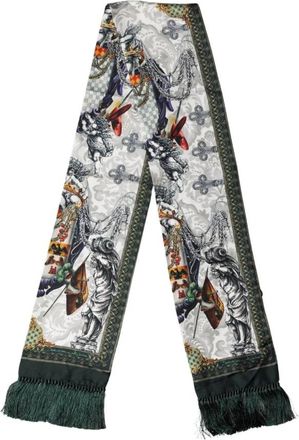 Dolce & Gabbana Baroque Angel Print Foulard Sjaal - Dames - Zijden sjaals - Veelkleurig - ONE Size - Accessoires
