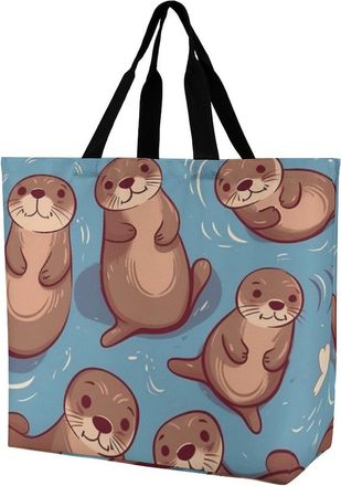 Generic Animal Cute Brown Otters Women Handbag Waterproof Shoulder Bag Eco Friendly Shoulder Bags For Daily Use Ladies College