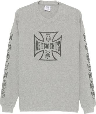 VETEMENTS Hoodies & sweatvesten, Heren, Grijs, XL, Sweatshirts