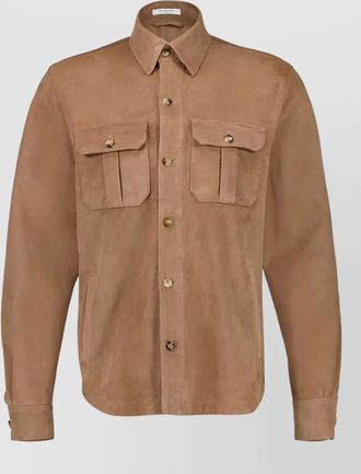 Boglioli jacket collared neck chest and front pockets