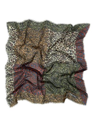 Bimba & Lola Sjaal met luipaardprint - Bruin