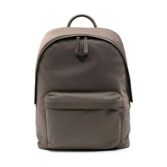 Emporio Armani Backpacks, female, Black, Size: ONE SIZE ASV Nylon Round Backpack