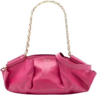 Loewe Pre-owned Shoulder Bags, female, Pink, Size: ONE SIZE Pre-owned Leather Shoulder Bag