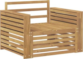 vidaXL Sof&aacute; De Exterior Madera De Acacia S&oacute;lida Blanco Vidaxl