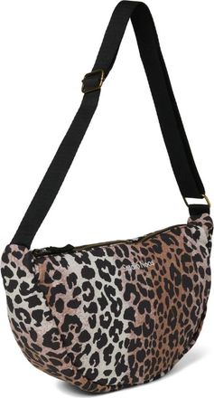 Studio Noos Tassen, Dames, Bruin, ONE Size, Katoen, Zachte katoenen volwassen heuptas met panterprint