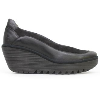 FLY London YEKA530FLY Cupido Dublin Leather Womens Comfort Shoes - Black Black - Size:UK 6