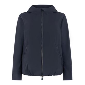Herno Light Jackets, female, Blue, Size: XL Light Jacket with Hood