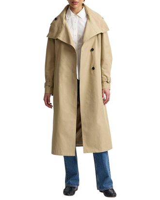 Avec Les Filles Funnel Neck Slouchy Trench Coat
