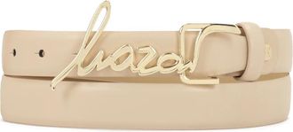 Kazar Beige riem met merknaam gesp - Dames - Riemen - Beige - 90 CM - Accessoires