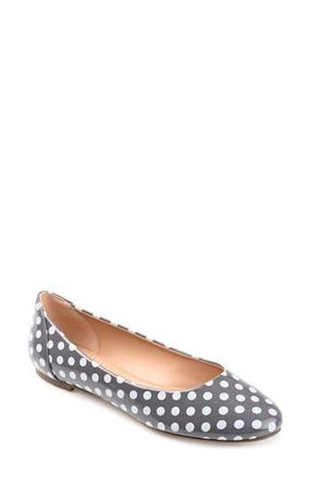 Journee Collection Kavn Ballet Flat - Narrow Width in White Dot at Nordstrom Rack, Size 5.5