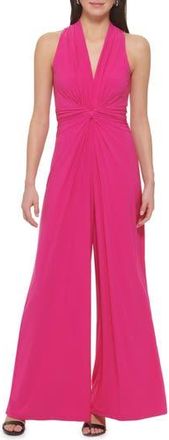 Vince Camuto Twist Front Wide Leg Sleeveless Jumpsuit in Hot Pink at Nordstrom Rack, Size Large