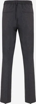 Tagliatore Mens Trousers Wool Stretch Dark Grey Virgin Super 110s