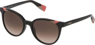 Furla Womens Sfu229 Sunglasses In Black/ Pink