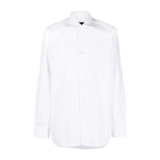 Barba Italiaans Katoenen Overhemd - Heren - Zakelijke Overhemden - Wit - 7XL - Katoen - Overhemden