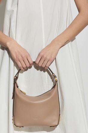 Tod's Metal Dots Mini Hand Bag, Mens, Beige