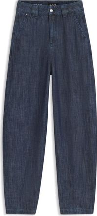 BOSS Relaxed-fit jeans in textured open-weave denim