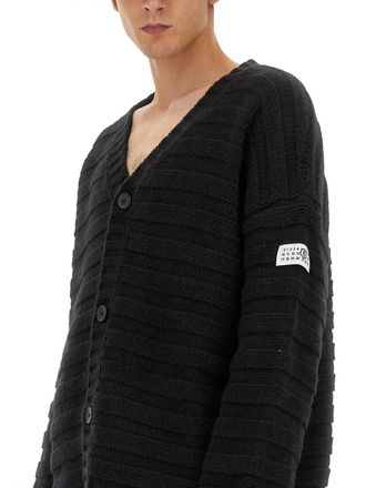 Maison Margiela Virgin Wool Cardigan - Black