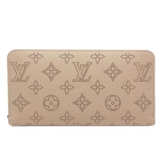 Louis Vuitton Pre-owned Mahina Long Wallet (bi-fold) - Dames - Pre-owned - Beige - Maat: ONE Size Leer