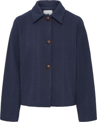 Ichi Ihkate Cable JA Jakker 20124586 - Dames - Zomerjassen - Blauw - XS - Jassen