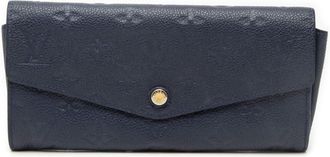Louis Vuitton Monogram Empreinte Navy Leather Long Wallet (Bi-Fold) (Pre-Owned)