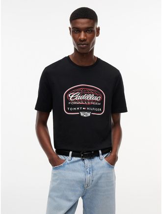 Tommy Hilfiger Mens Tommy x Cadillac F1 Team Globe T-Shirt - Black - XS