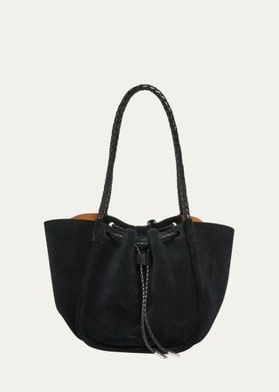 Proenza Schouler Large Ruched Suede Tote Bag